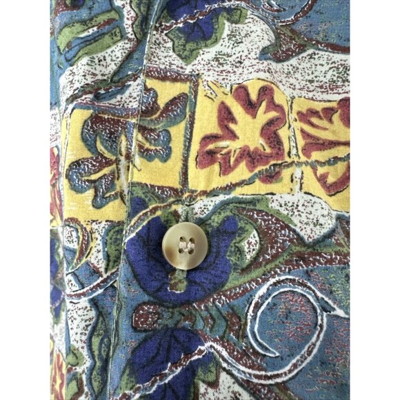 KAHALA AVI Collection Vintage 80s Hawaiian Shirt Fish Mahi  Print Men L - Picture 4 of 5